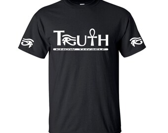 Ankh Shirt| Ankh T Shirt| Truth Tshirt| Eye of Ra Horus Heru Shirt| African Shirt| Mens African Shirt| Egyptian Shirt| Kemet Tshirt|TRUTH