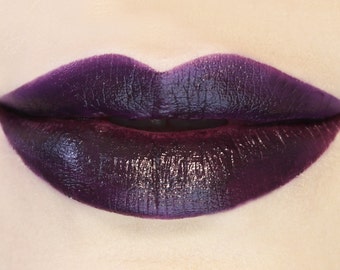 Entropy - Vegan Dark Purple Lipstick vegan vegan makeup vegan lipstick deep purple lipstick purple lipstick potions cosmetics plum lipstick