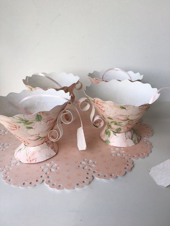 Paper tea cups birthday party favors bridal shower tea