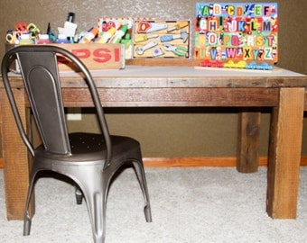 Reclaimed Barnwood Children's Craft Table by PieceofHomeDecorMN