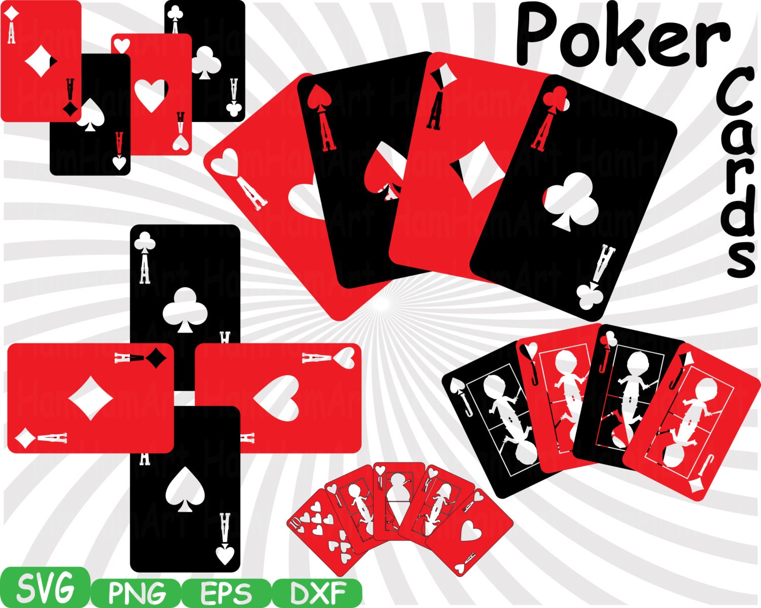 Download Poker Playing cards clip art suits casino games Cutting SVG, DXF,EPS,png Vinyl cut Design ...
