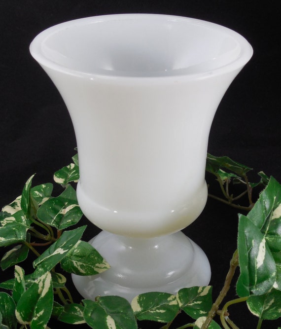 Milk Glass Vase 6 Napco Glass Urn Style Vase Vintage