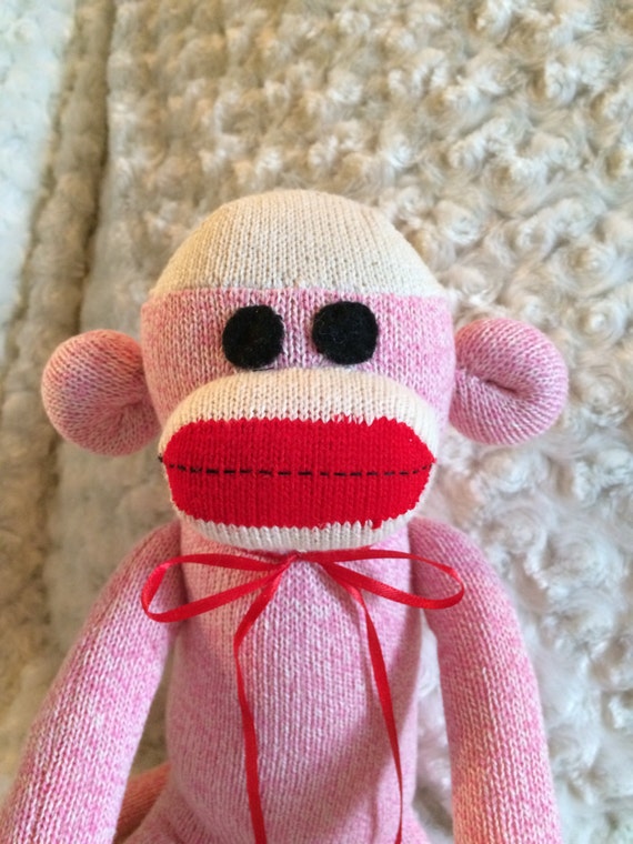 pink sock monkey