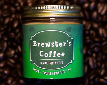Brewster's Coffee-- Animal Crossing Inspired Soy Candle (4 oz)