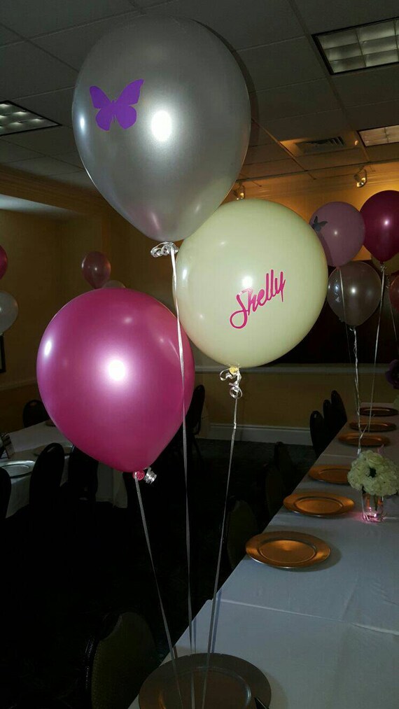 Balloon Decals Custom Butterfly Personalized by HookedOnLetters