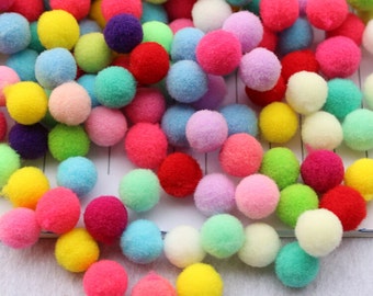 Felt Pom pom Balls,20mm(0.78” ) Polyester Pom poms, Felt Balls, Garland Pom Poms DIY, Garland Yarn Pom Balls decor(Pack of 100pcs)