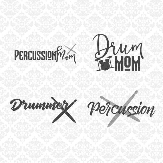 Download Drummer Percussion Mom Marching Band SVG DXF STUDIO ai eps png