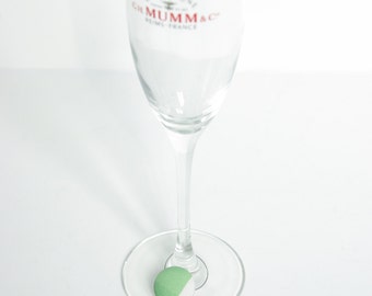 Wine glass markers - Covered button wine glass markers - Set of four