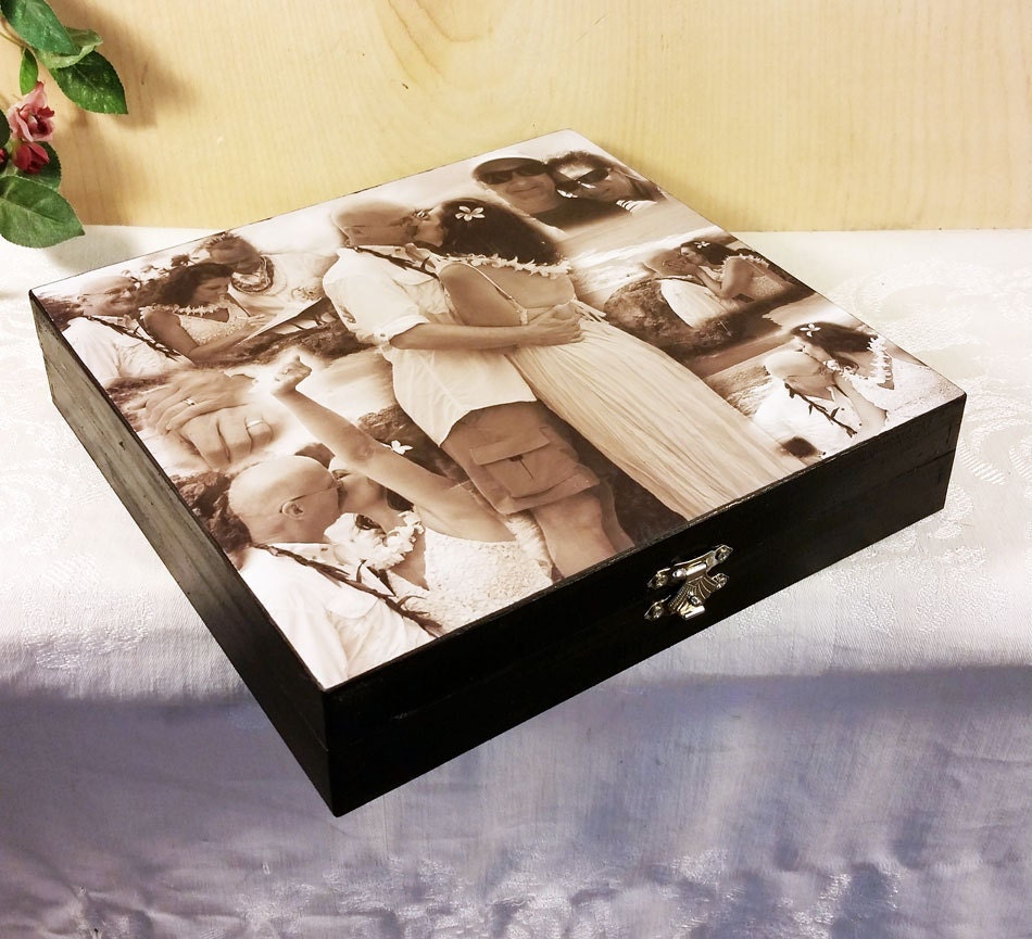 Custom Photo Collage Photo Collage Box Keepsake Box
