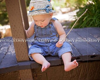 Crochet Fisherman Hat, Photograhy Prop, Crochet Hat, Bucket Hat, Tan, Oatmeal, MADE TO ORDER