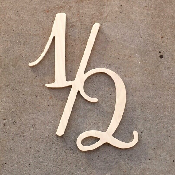 Cute Script Half Wooden Sign 1 2 Symbol Photo By Shedhuntingbabez