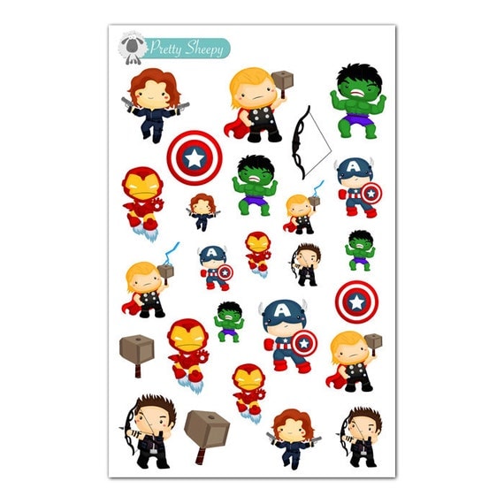 avengers stickers disney planner stickers