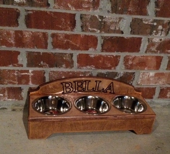 Items similar to Wood Pet Feeding Station on Etsy