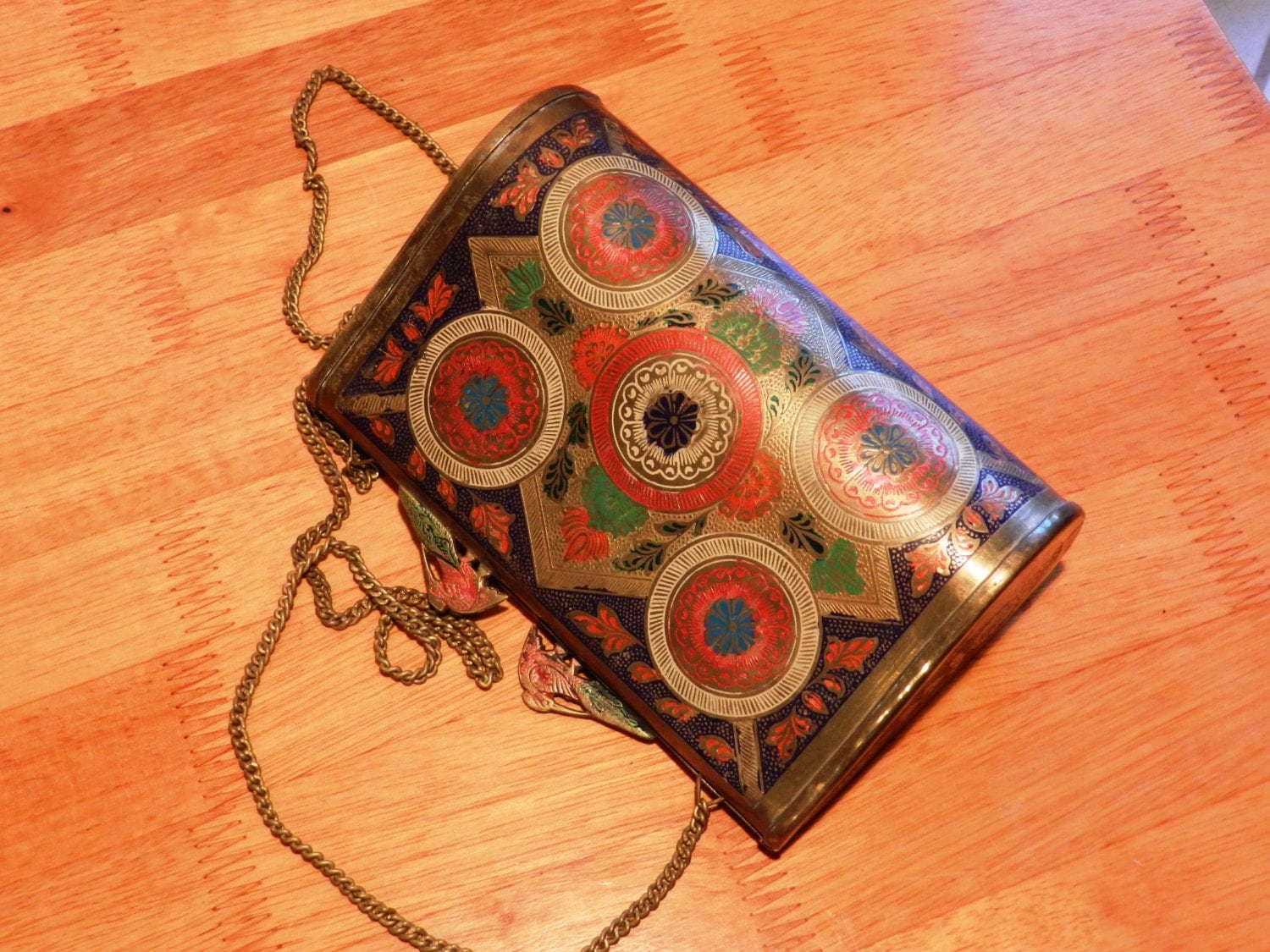 vintage brass purse