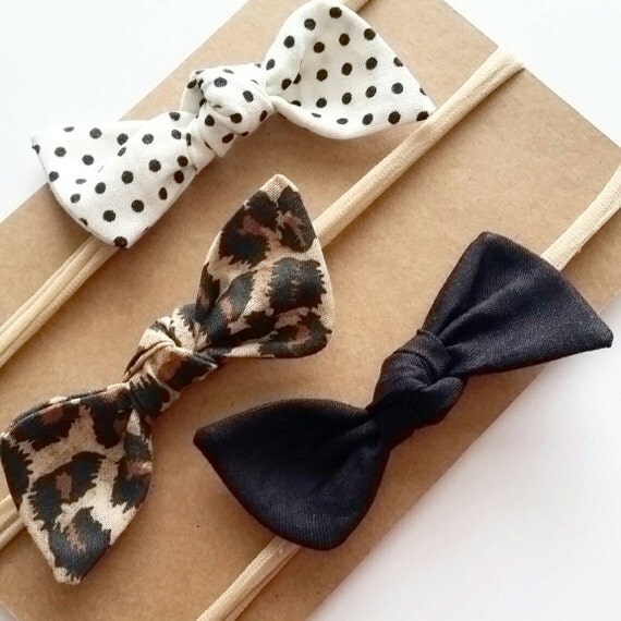 baby headbands bitsy knot bow set leopard black bows baby headbands bitsy knot bow set leopard black bows
