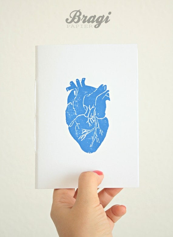 Anatomical Heart Notebook * Love Journal * Wedding Favor Gift *Pocket ...