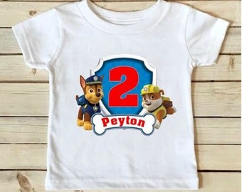 Paw Patrol Birthday Shirt - Paw Patrol Shirt - Birthday Shirt - Boys Birthday Shirt - Personalized Shirt- Custom Shirt-