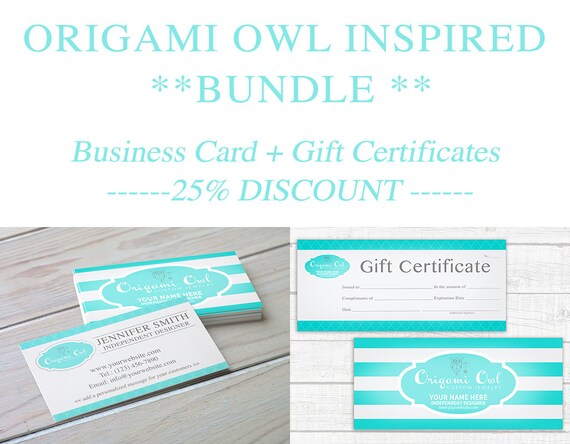 Origami Owl Inspired BUNDLE SAVE Business Cards Gift