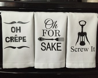 Dish towels, kitchen towels, huck towels, housewarming
