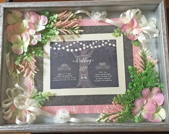 Shadow box ideas for wedding invitations