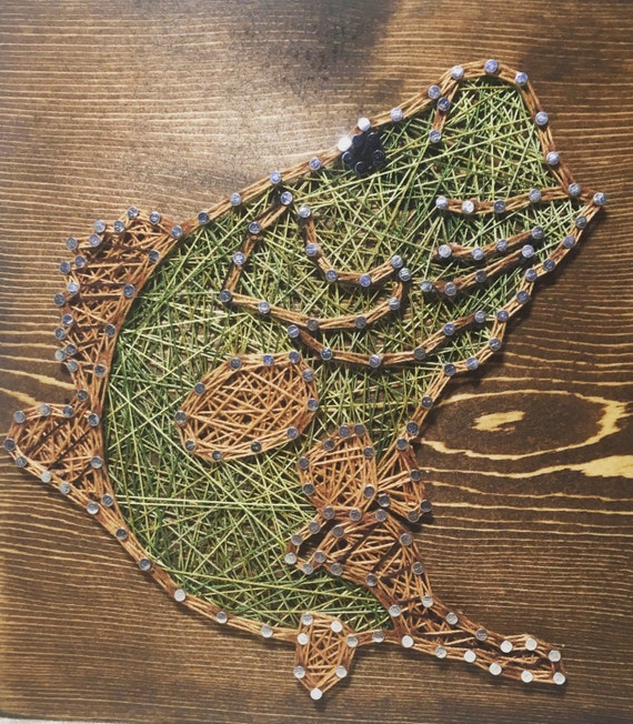 CUSTOM Bass Fish String Art, Fishing Decor, Fisherman Art, Bigmouth