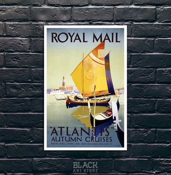 Royal Mail Travel Poster Cruises Vintage Poster Travel