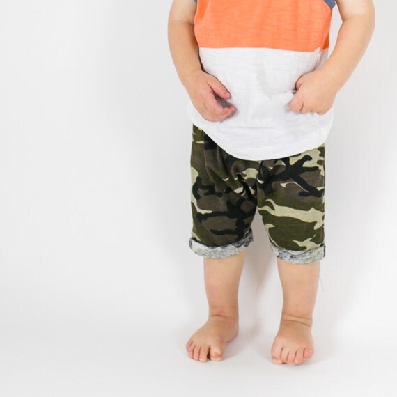Harem Shorts // camo harem shorts toddler harems by Littlesmodern