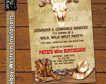 Western Party Invitations For Adults 6