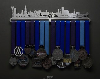 Chicago Cityscape - Allied Medal Hanger Holder Display Rack