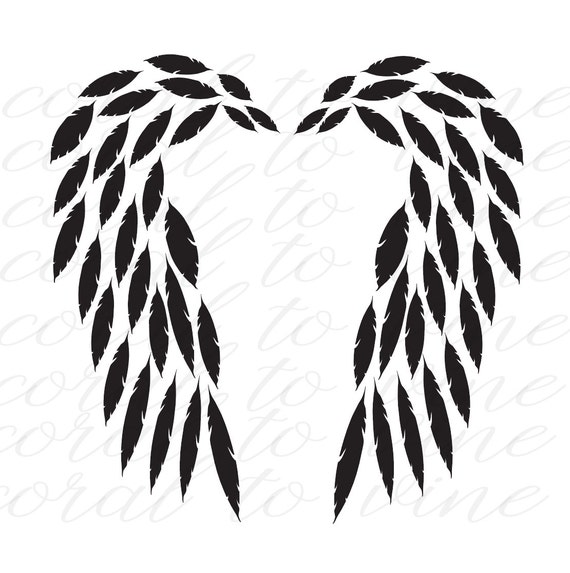 Download feather angel wings SVG feathers set SVG file feather wings