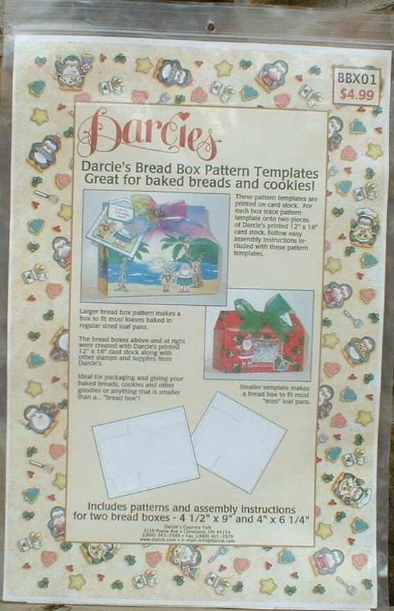 Darcies Bread Box Pattern Template