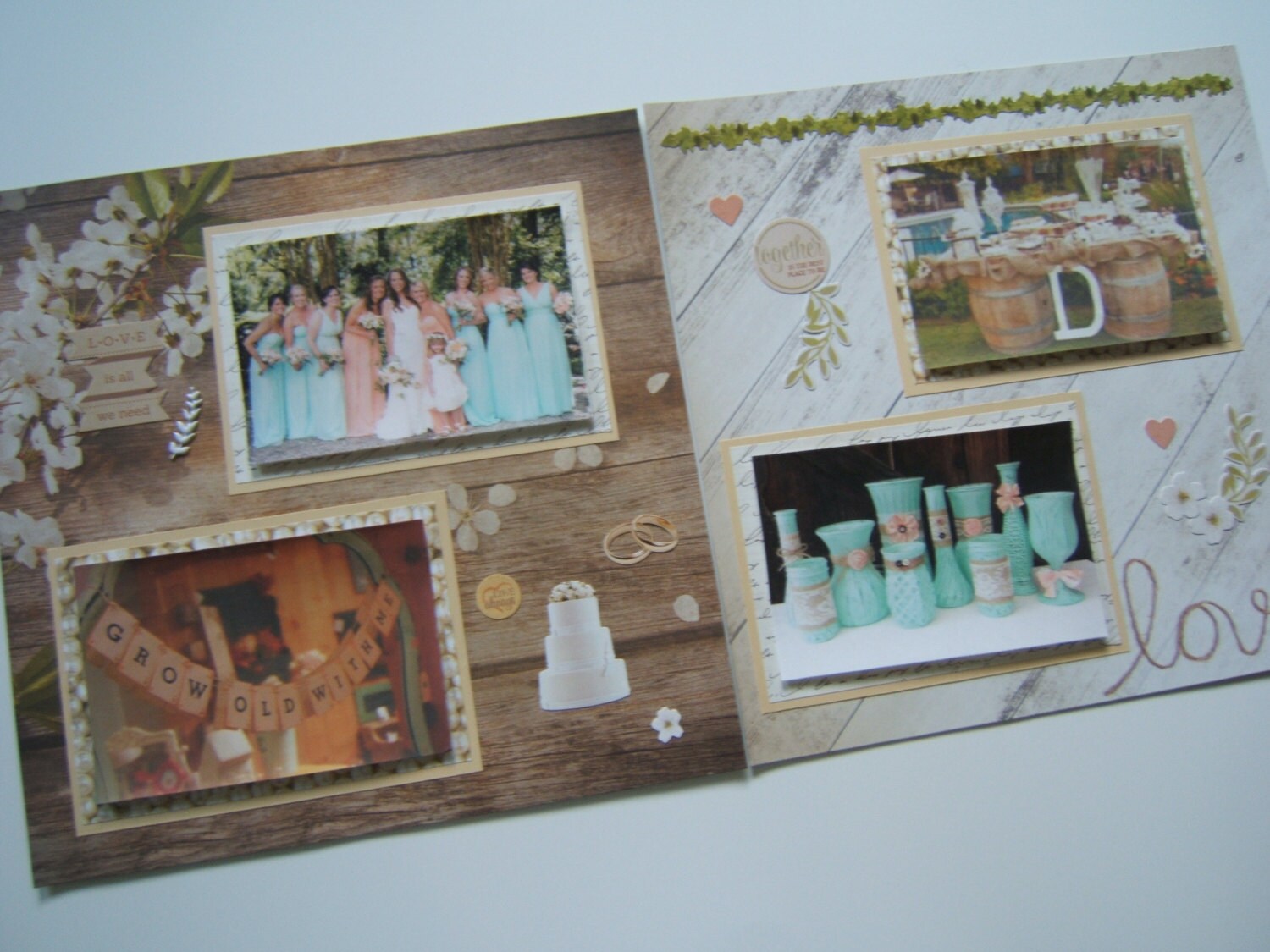 Barn Wedding Scrapbook Pages Rustic by MadeForYouScrapbooks