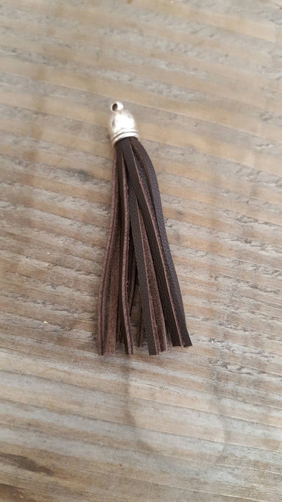 Dark Brown Leather Tassels Set Of 2 Tassel Jewelry