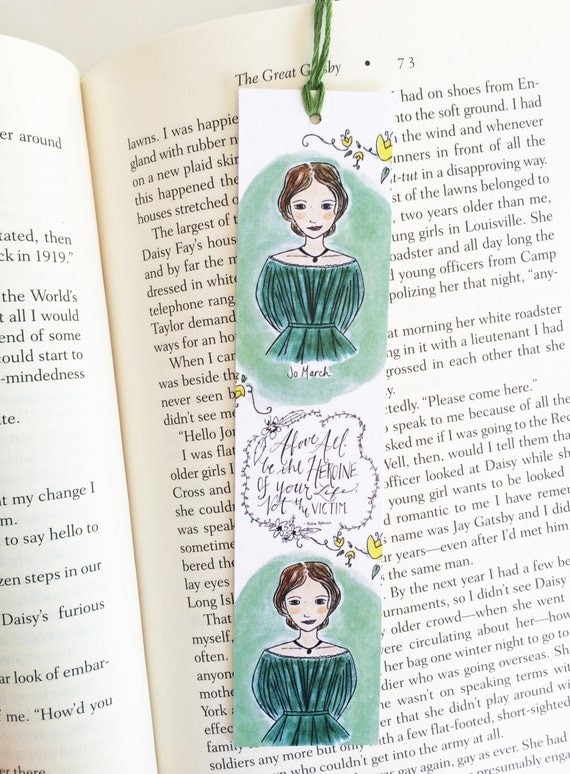 Jo March bookmark Little Women bookmark literary bookmark