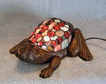Frog Nightlight - Accent Lamp - Stained Glass
