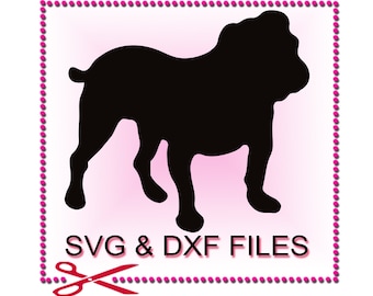 Bulldog SVG Files for Cutting Animal Cricut Clipart Designs - SVG Files for Silhouette - Instant Download