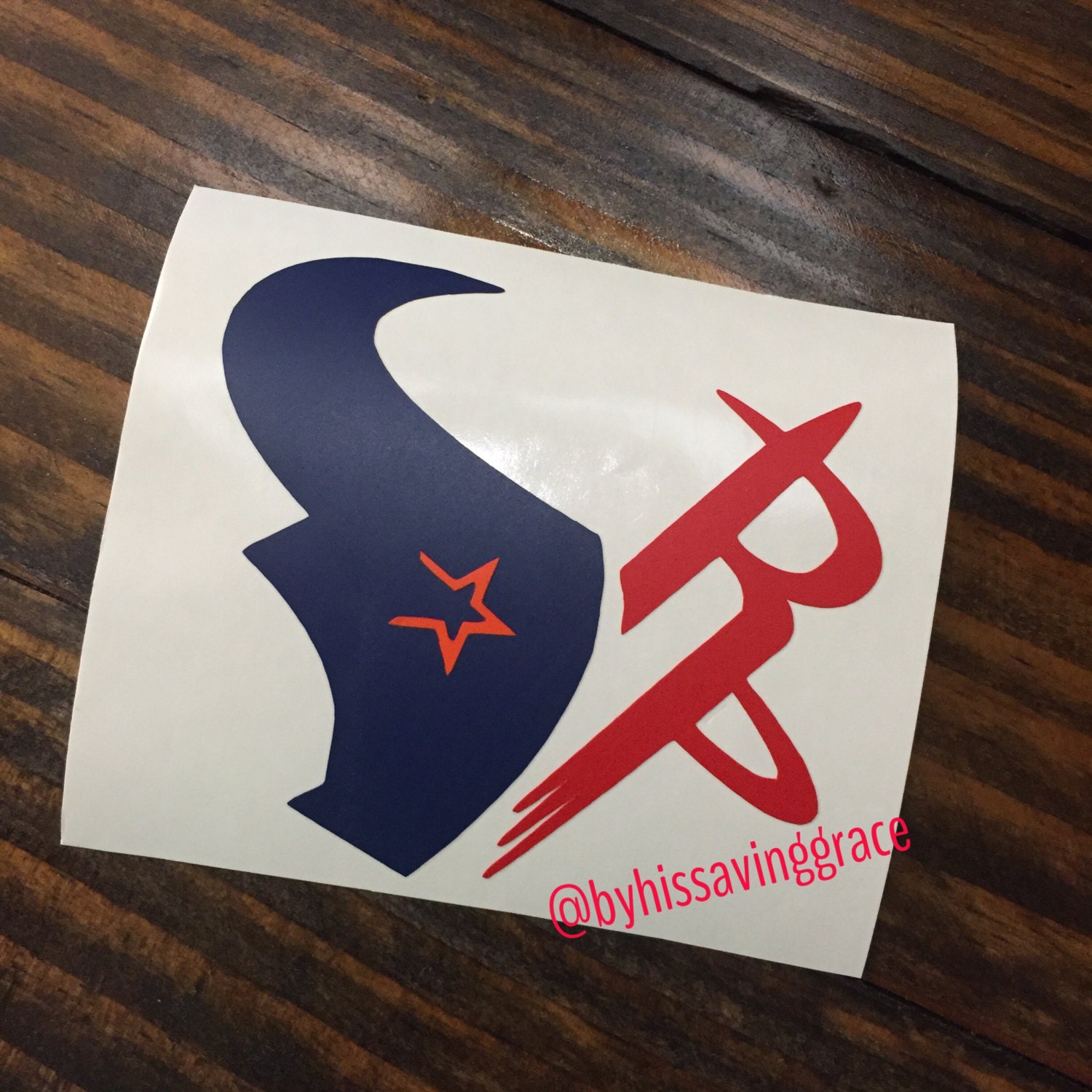 Houston Texans Astros & Rockets Vinyl Decal by ByHisSavingGrace