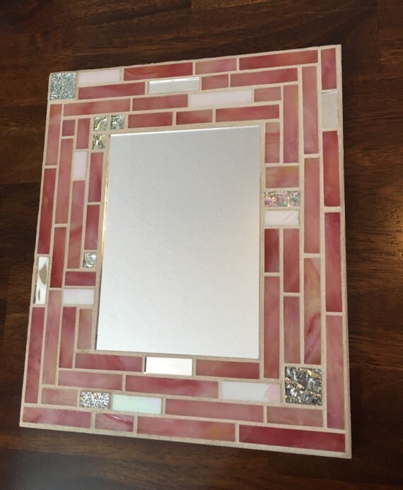 Stained Glass Mosaic Mirror Mosaic Mirror Pink Mirror Pink