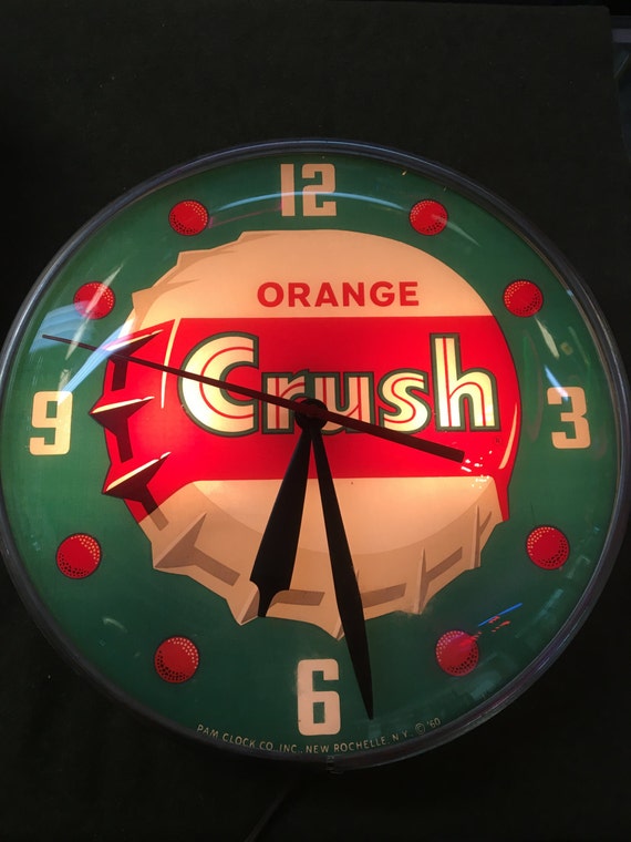 Orange Crush Pam Advertising Clock Reproduction Face