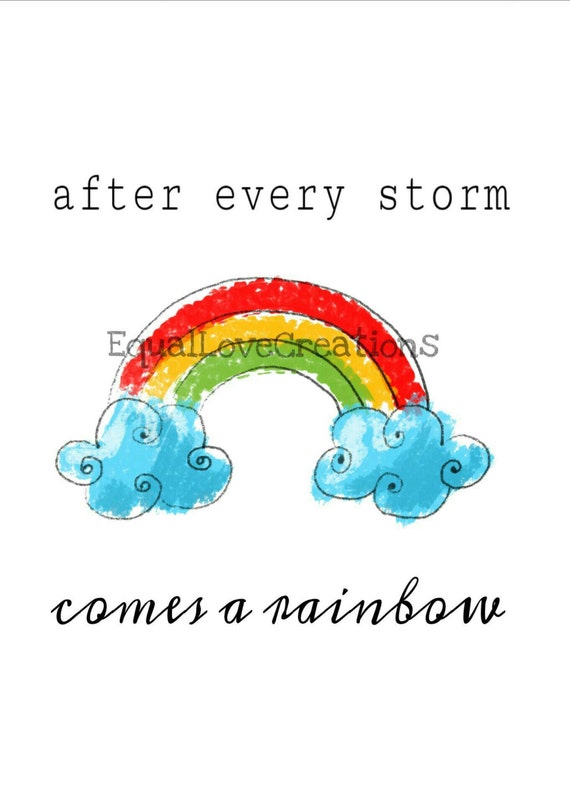 Items similar to After every storm comes a rainbow 5x7 card on Etsy