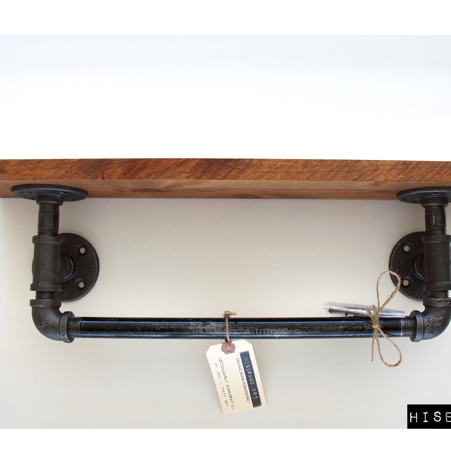 Organic wood pipe towel rack industrial towel rack shelf