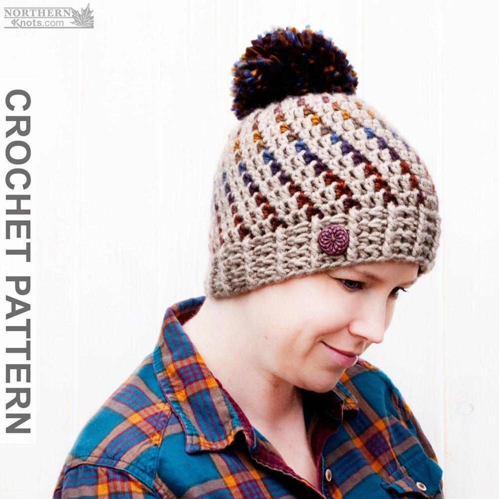 Crochet Hat Pattern Northern Lights Pom by NorthernKnotsCanada