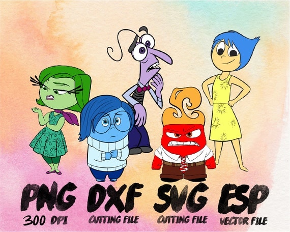 Inside Out characters Clipart SVG Cutting ESP Vectors