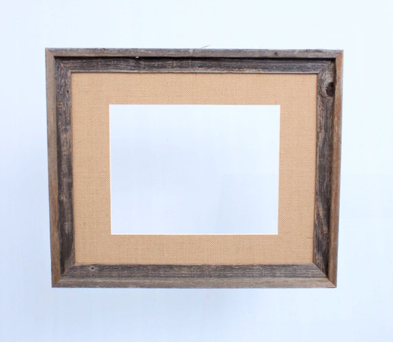 Barnwood 16x20 Picture Frame Burlap Mat by BarnwoodUSAHomeDecor