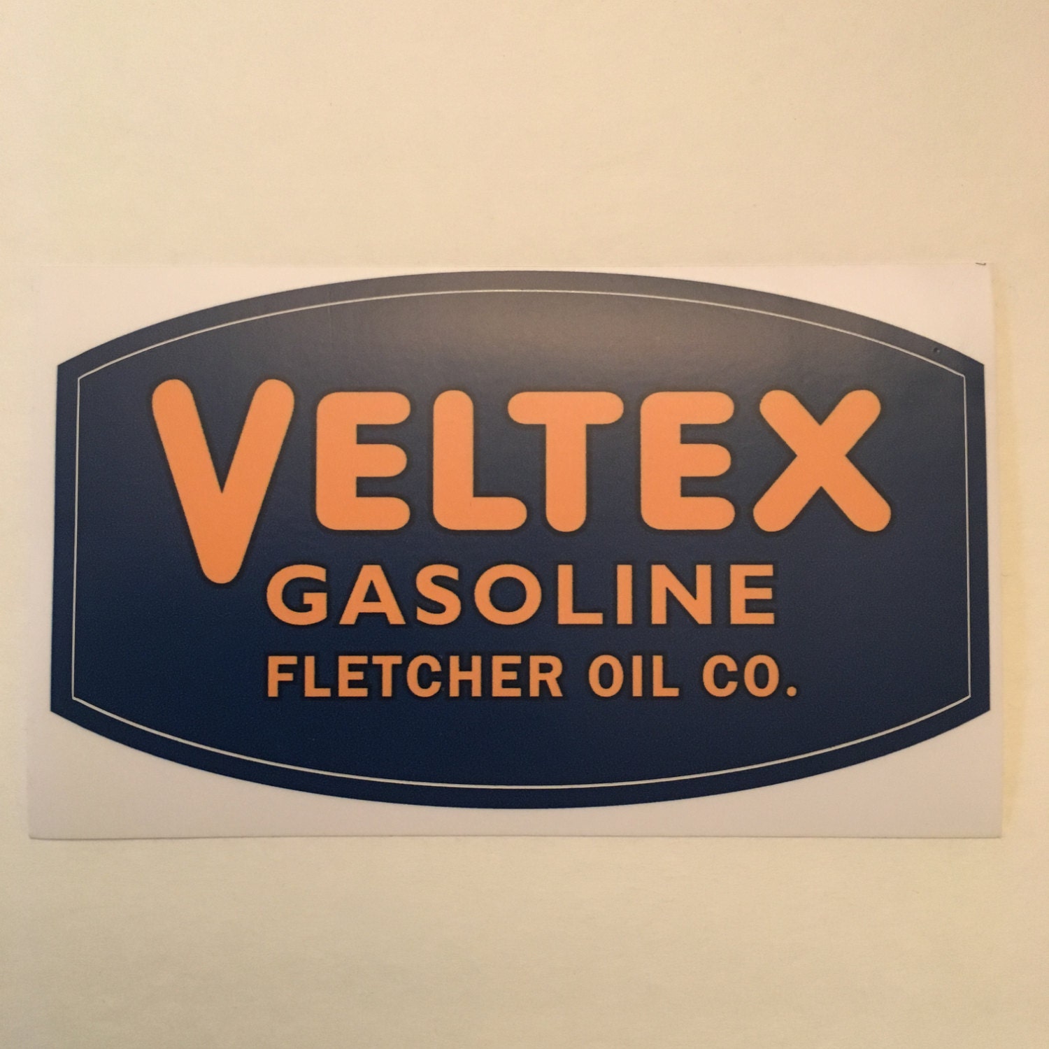 Veltex Gasoline Sticker Fletcher Oil Co Pacific Northwest