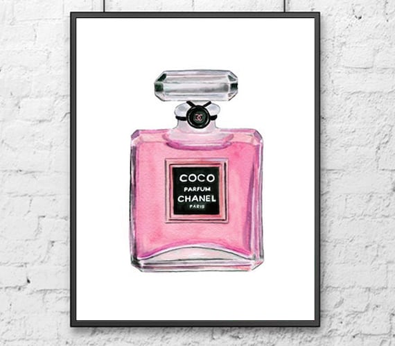 Chanel Perfume Art Print Wall Decor Print by ColorfulArtstudio