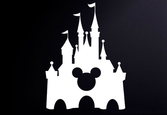 Mickey Mouse Head and Disneyland Castle by StickerShop77 on Etsy