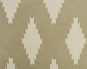 RALPH LAUREN ETHNIC Chic Ikat Southwestern Cotton Linen Fabric 10 Yards Beige Cream