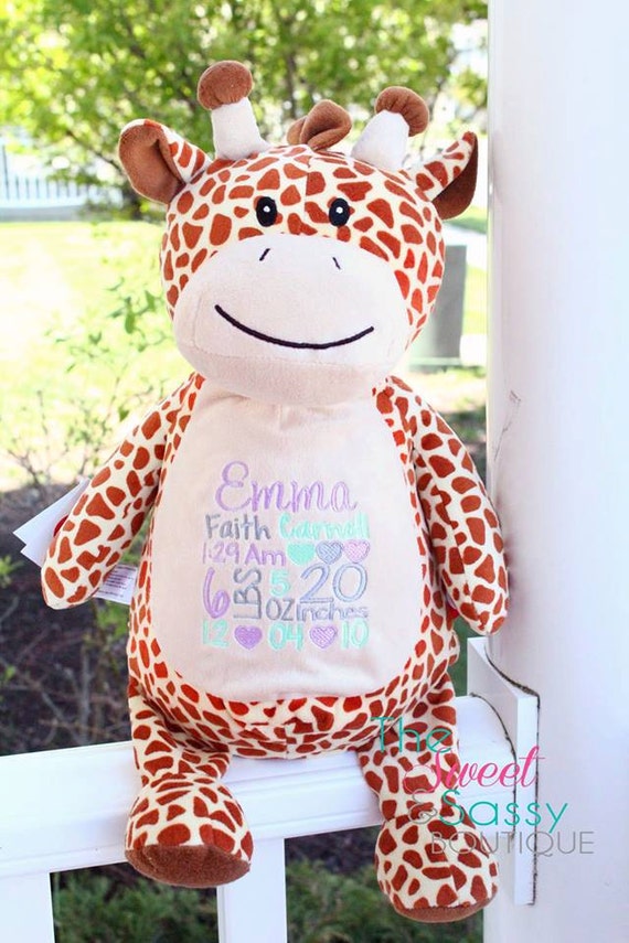 personalized giraffe stuffed animal