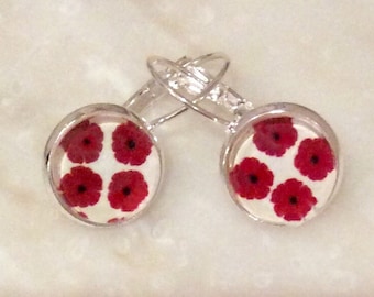 Delicate earrings Jolies coquelicots 12mm